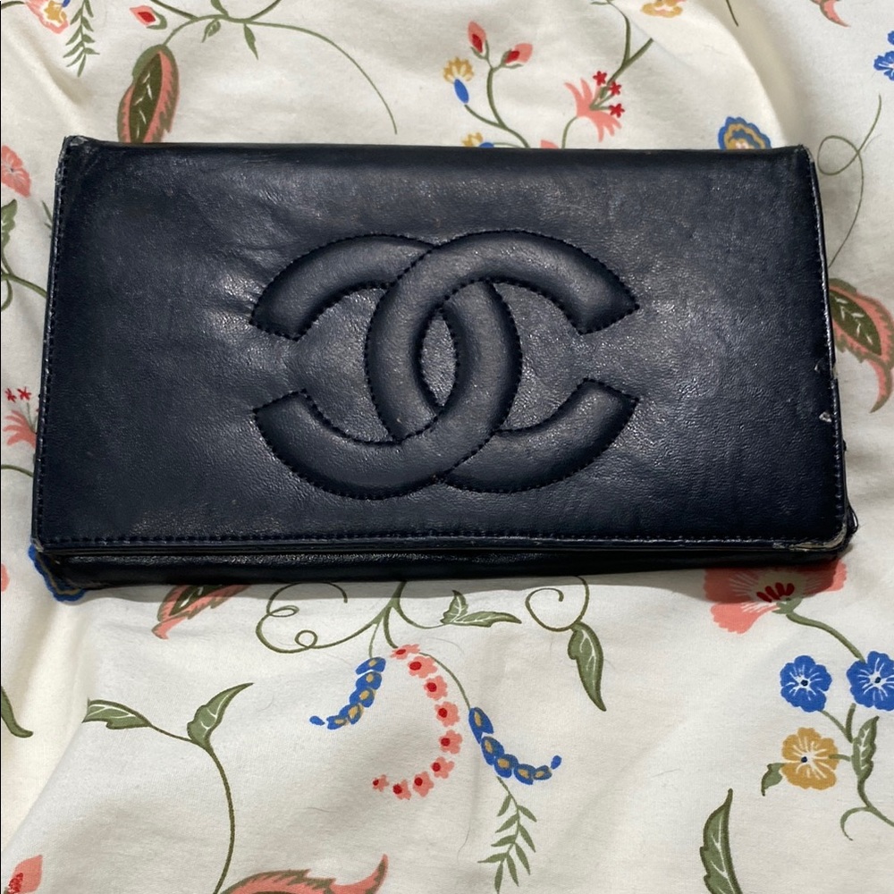 Chanel Black Leather Wallet